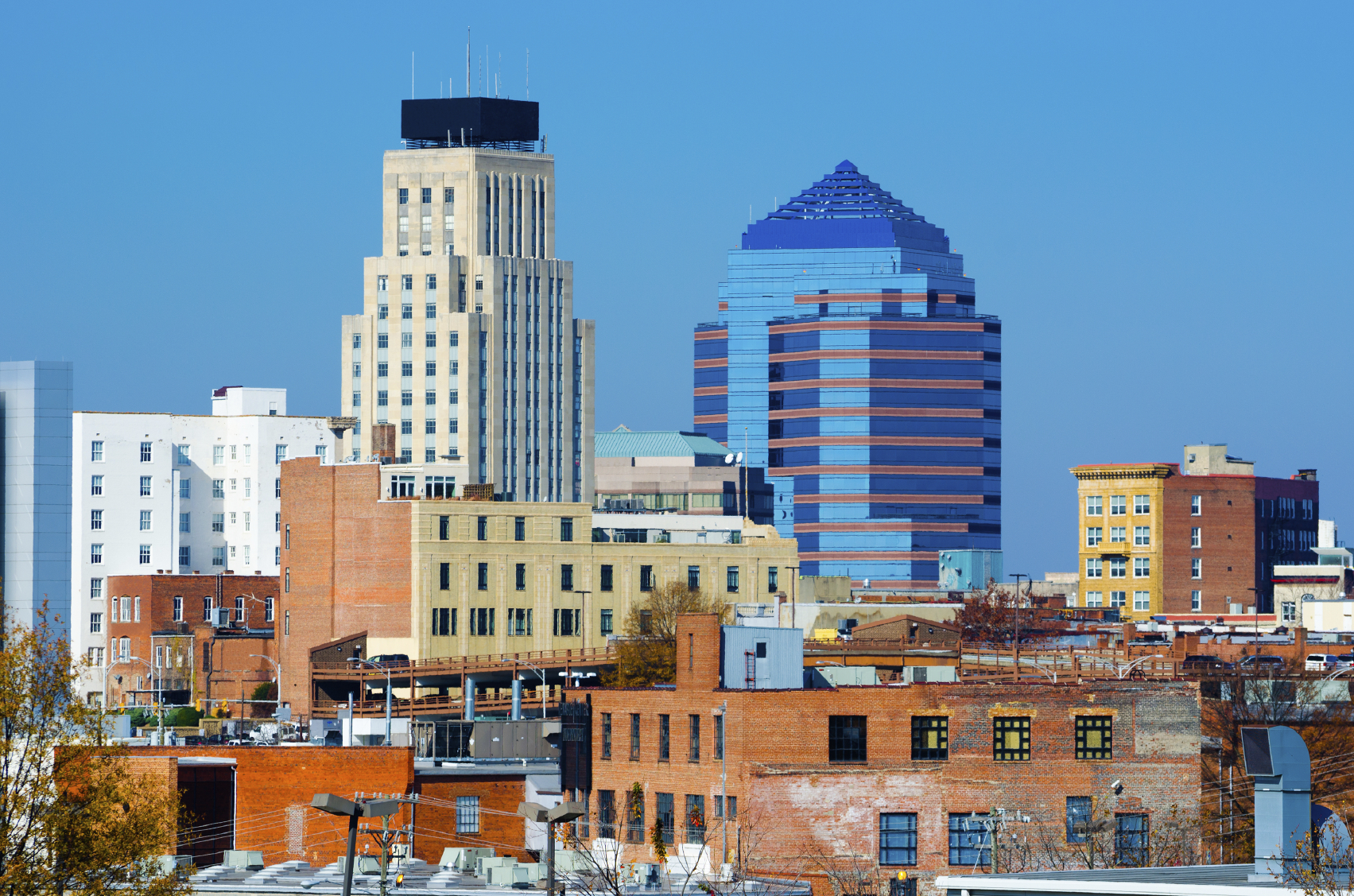Downtown Durham  NC skyline